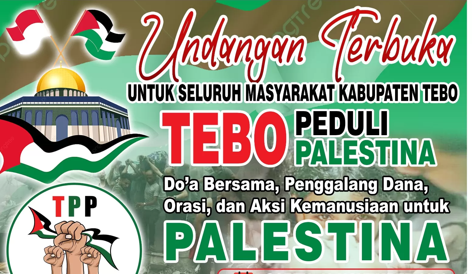 Lakukan Aksi Damai, Warga Tebo Mengumpulkan Donasi untuk Palestina